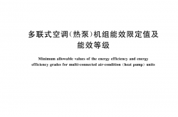 GB 21454-2021 多联式空调（热泵）机组能效限定值及能效等级