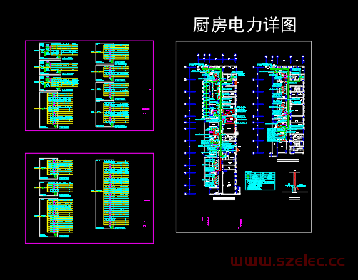 某学校食堂厨房配电平面图