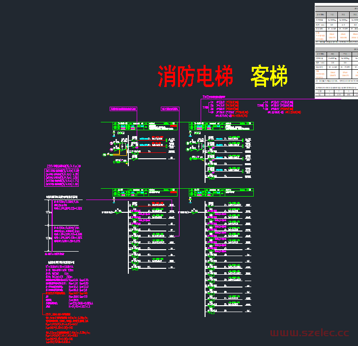 电梯配电系统图